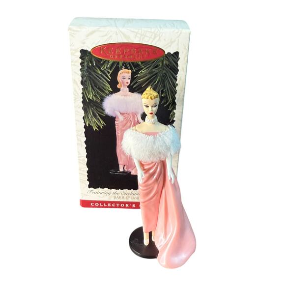 Hallmark Enchanted Evening Barbie Doll Keepsake Ornament 1996 3rd in Series - Picture 2 of 13